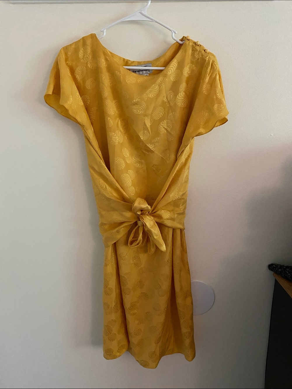 Silk Sunshine Tie-Front Midi Dress
